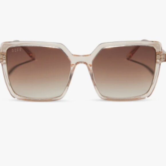 Diff Esme Vintage Rose Crystal Brown Gradient Women’s Sunglasses Like New main image 4